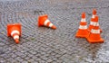 Safety Traffic Cones Royalty Free Stock Photo