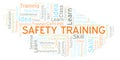 Safety Training word cloud. Royalty Free Stock Photo