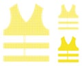 Safety Vest Halftone Dotted Icon