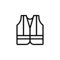 Safety vest icon flat vector illustration