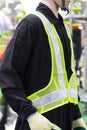 safety vest with reflective tape. Royalty Free Stock Photo