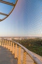 Safety wire fence on TV tower