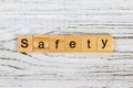 safety word made with wooden blocks concept Royalty Free Stock Photo