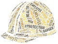 Safety at work concept. Word cloud illustration. Royalty Free Stock Photo