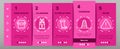 Safety Work Elements Icons Onboarding Set Vector