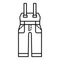 Safety workwear icon, outline style