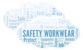 Safety Workwear word cloud.