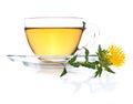 Safflower herbal tea for reducing blood pressure