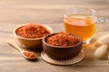 Safflower tea, Healthy herbal drink Royalty Free Stock Photo
