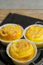 Saffron buns with almond paste filling Royalty Free Stock Photo