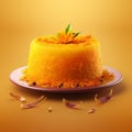 Saffron Cake With Carrot: Exotic Photorealistic Rendering In 3d