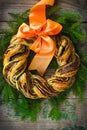 Saffron and cinnamon bread wreath