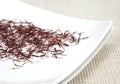 Saffron, crocus sativus, Spice derived from dried Saffron Crocus stigmas