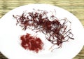 Saffron, crocus sativus, Spice derived from dried Saffron Crocus stigmas