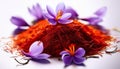 Saffron flowers. Royalty Free Stock Photo