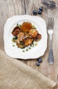 Saffron milk cap mushrooms on wooden table Royalty Free Stock Photo