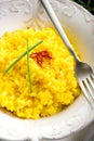 Saffron rice on dish Royalty Free Stock Photo