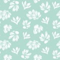 Saffron seamless pattern . Crocus flower pattern. Hand-drawn vector illustration Royalty Free Stock Photo