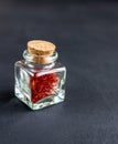 Saffron in the vial Royalty Free Stock Photo