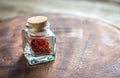 Saffron in the vial Royalty Free Stock Photo