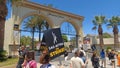 SAG AFTRA and WGA members picket Paramount Pictures Royalty Free Stock Photo