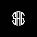 SAG letter logo abstract creative design.