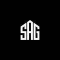 SAG letter logo design on BLACK background. SAG creative initials letter logo concept. SAG letter design.SAG letter logo design on