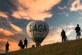 Saga International Balloon Fiesta with orange clouds