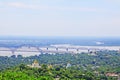 Sagaing Hill Pagodas And Irrawaddy River, Sagaing, Myanmar Royalty Free Stock Photo