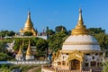 Sagaing hills skyline Myanmar Royalty Free Stock Photo