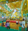 The pilgrims in Image House of Soon Oo Ponya Shin Paya, Sagaing