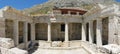 Sagalassos Ancient city. The restored late Hellenistic Doric Fountain House. Wide angle panorama Royalty Free Stock Photo