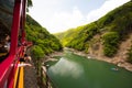 The Sagano Romantic Train Kyoto Japan Royalty Free Stock Photo