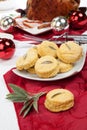 Sage Biscuits and Roasted Spiced Ham Royalty Free Stock Photo