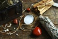 Sage Smudge Bundles and Healing Crystals Royalty Free Stock Photo