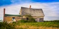 Sagging roof on an abandon house Royalty Free Stock Photo