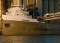 A close up of the bulk self loading freighter in Sarnia, Sept. 2018 Royalty Free Stock Photo