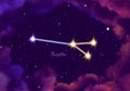 Illustration image of the constellation sagitta Royalty Free Stock Photo