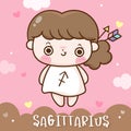 Sagittarius horoscope tattoo pony love illustration doodle Royalty Free Stock Photo