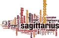Sagittarius word cloud Royalty Free Stock Photo