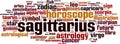 Sagittarius word cloud Royalty Free Stock Photo