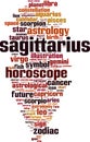 Sagittarius word cloud Royalty Free Stock Photo