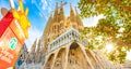 Sagrada Familia in Barcelona city, Spain Royalty Free Stock Photo