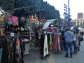 SAGRADA FAMILIA, BARCELONA, December 2015-street sellers sale souvenirs a front of Sagrada familia