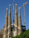 Sagrada Familia Barcelona Front View Royalty Free Stock Photo