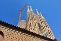 Barcelona, Catalonia. Sagrada Familia Basilica and the Holy Family Expiatory Church Royalty Free Stock Photo