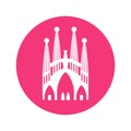 Sagrada Familia Basilica, illustration Royalty Free Stock Photo
