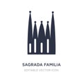 sagrada familia building icon on white background. Simple element illustration from Monuments concept