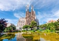 Sagrada Familia Cathedral in Barcelona, Spain Royalty Free Stock Photo