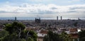 Sagrada Familia panorama view of Barcelona city Royalty Free Stock Photo
